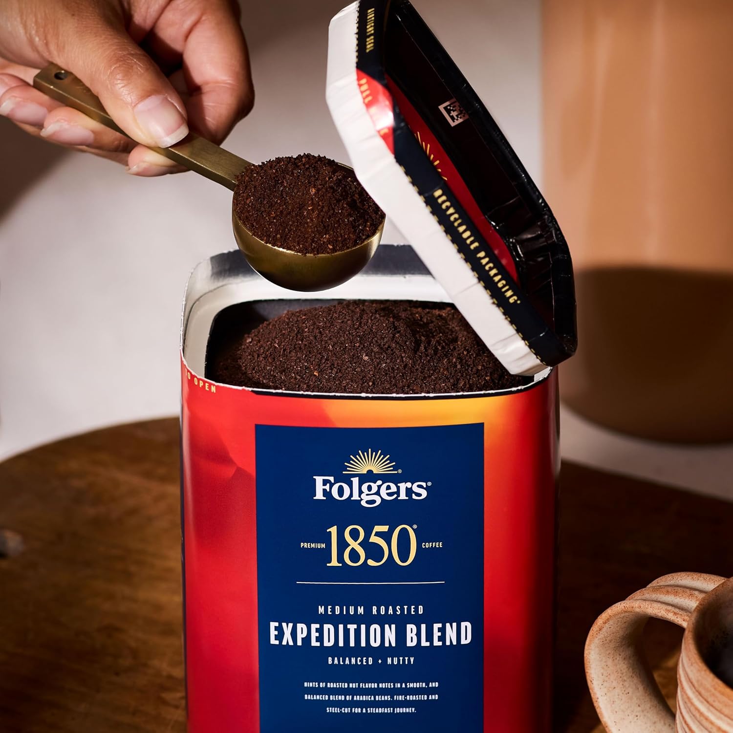 Folgers 1850 Expedition Blend Medium Roast Ground Coffee, 12 Ounce (Pack of 6) - Image 9