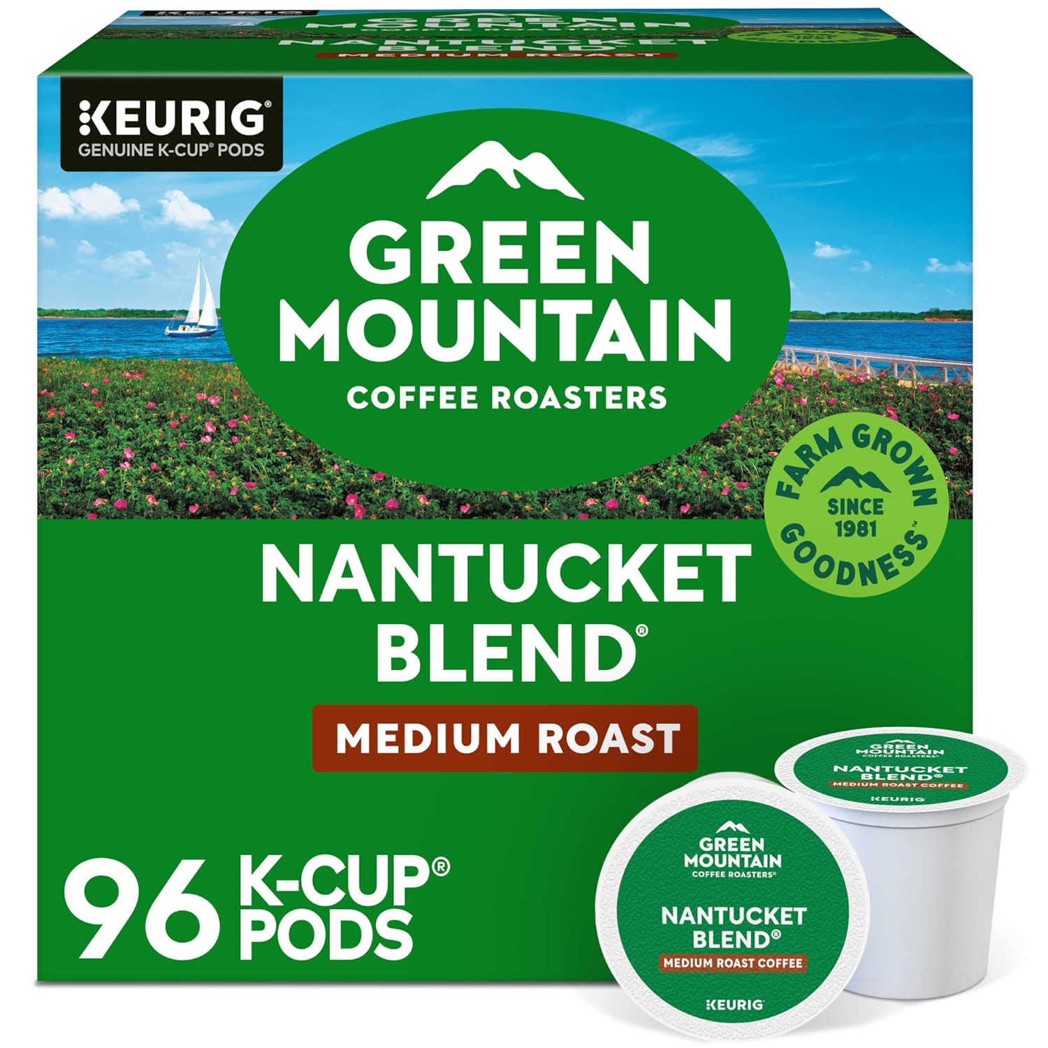 Green Mountain Coffee Nantucket Blend Keurig Single-Serve K-Cup Pods, Medium Roast Coffee