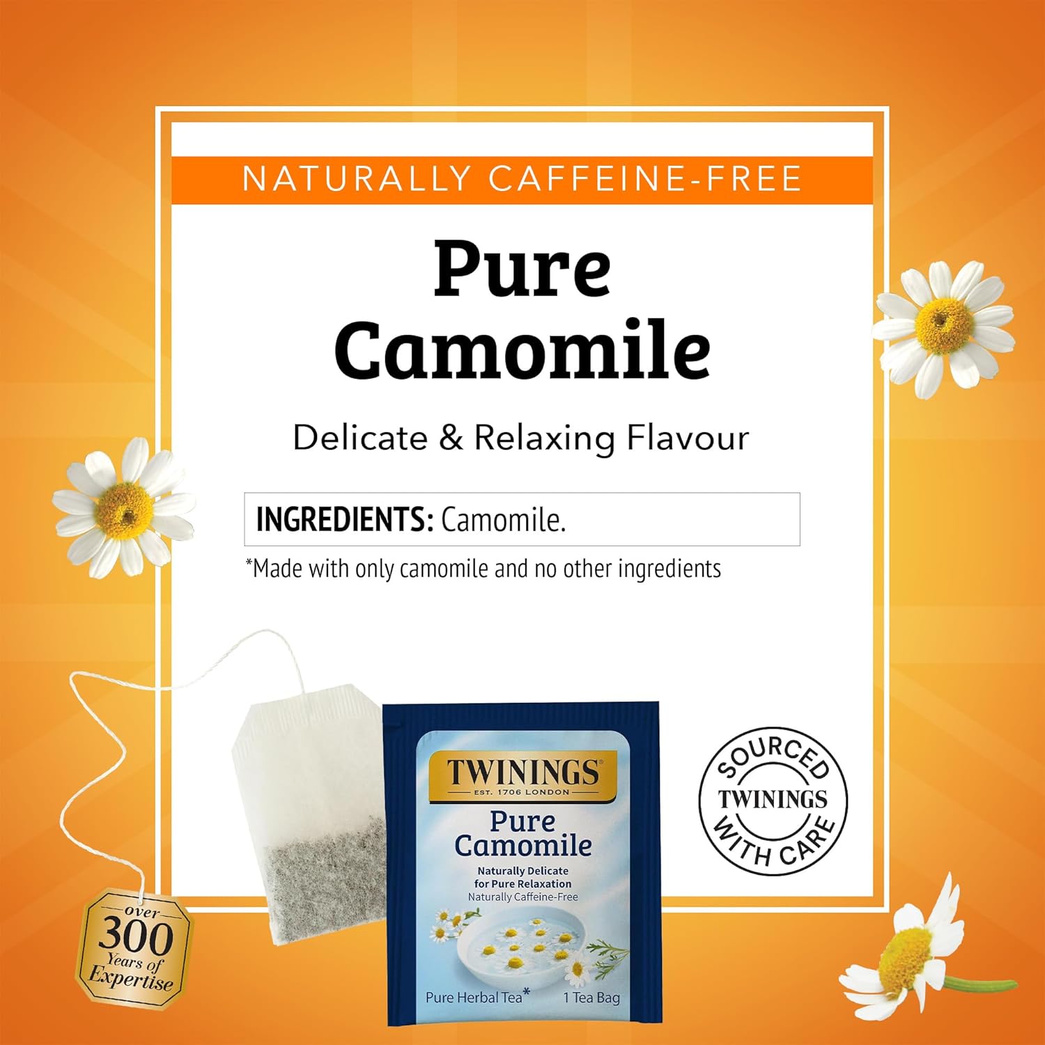 Twinings Pure Camomile Herbal Tea individually Wrapped Bags - Image 4