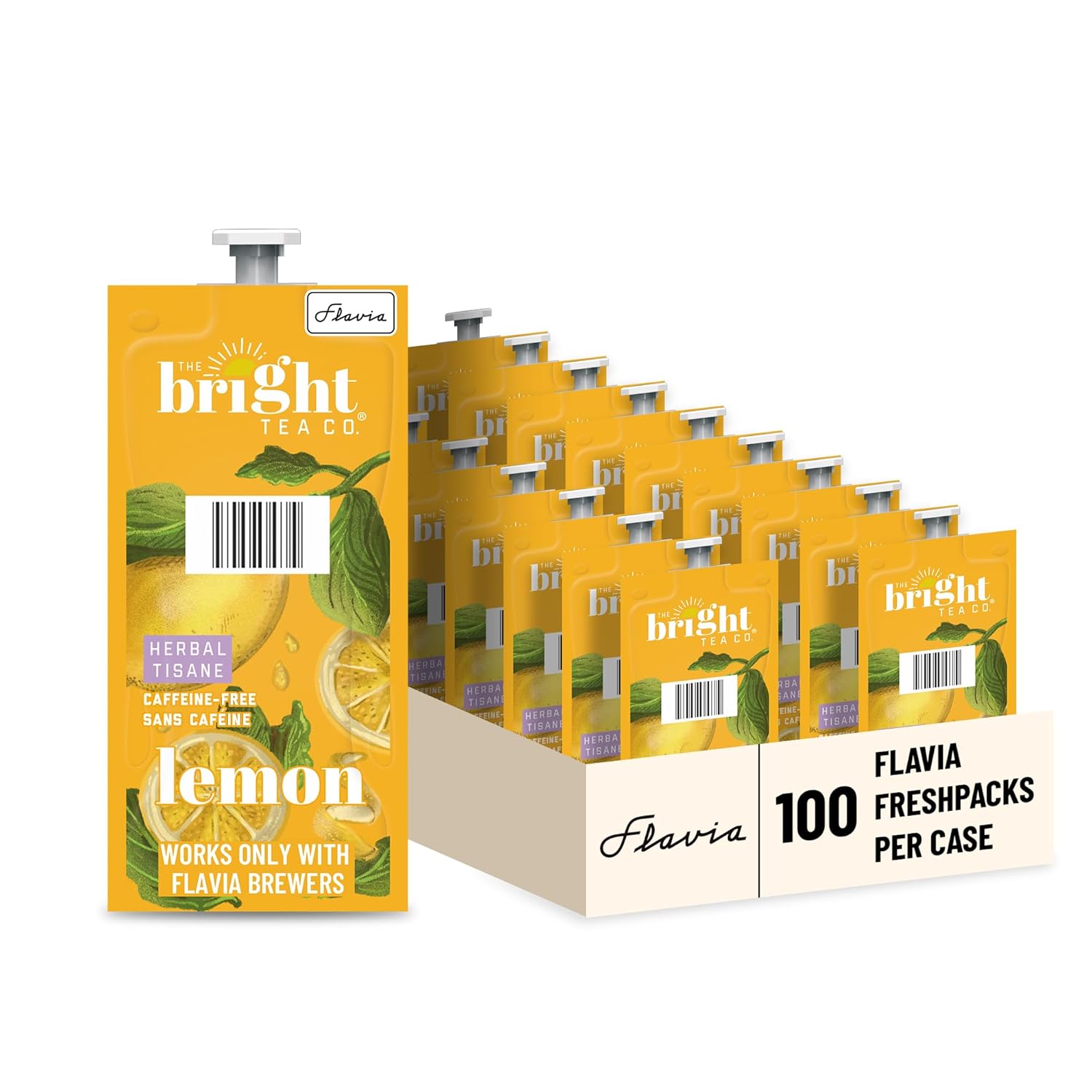 Flavia Bright Tea Co. Lemon Herbal Tea Freshpacks