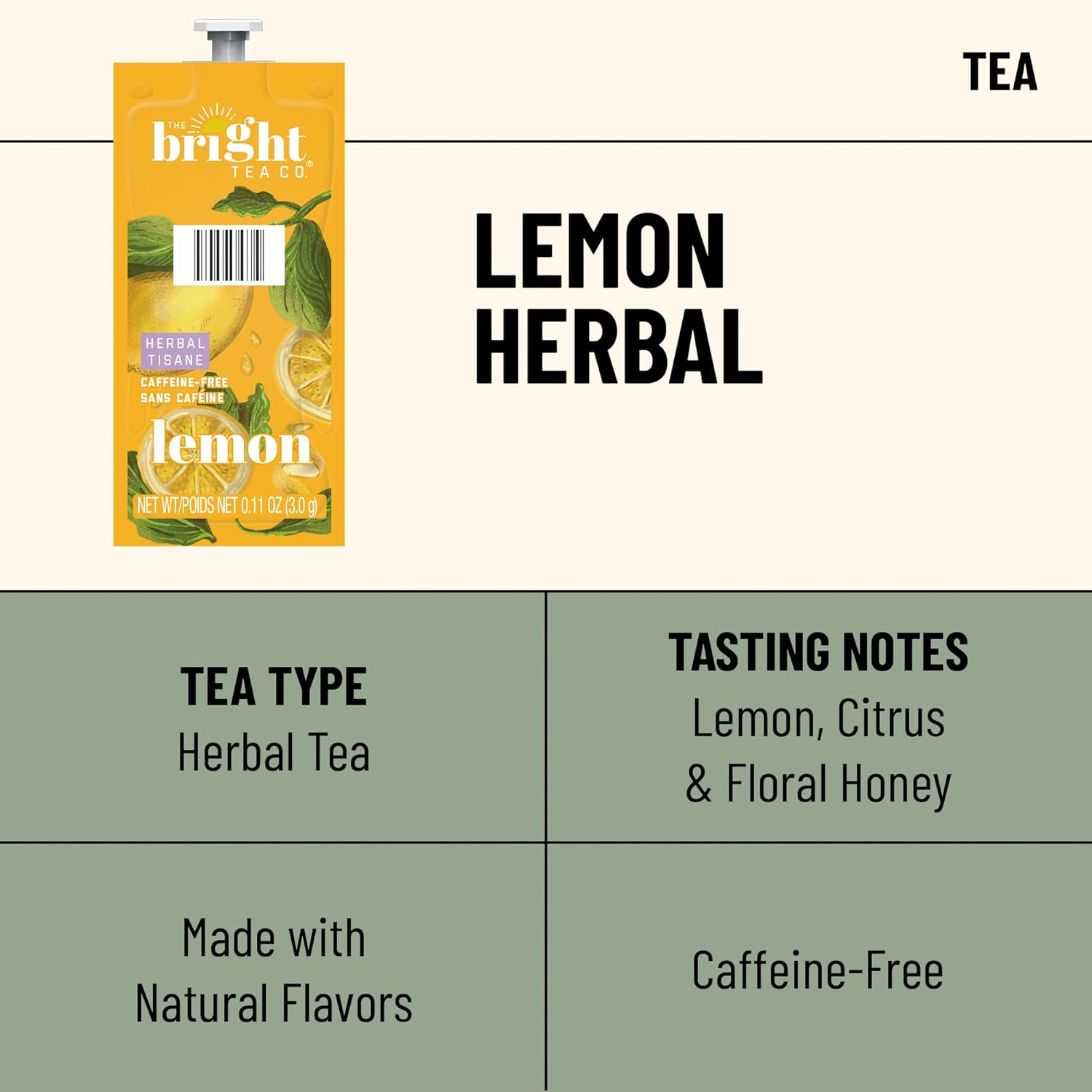 Flavia Bright Tea Co. Lemon Herbal Tea Freshpacks - Image 2