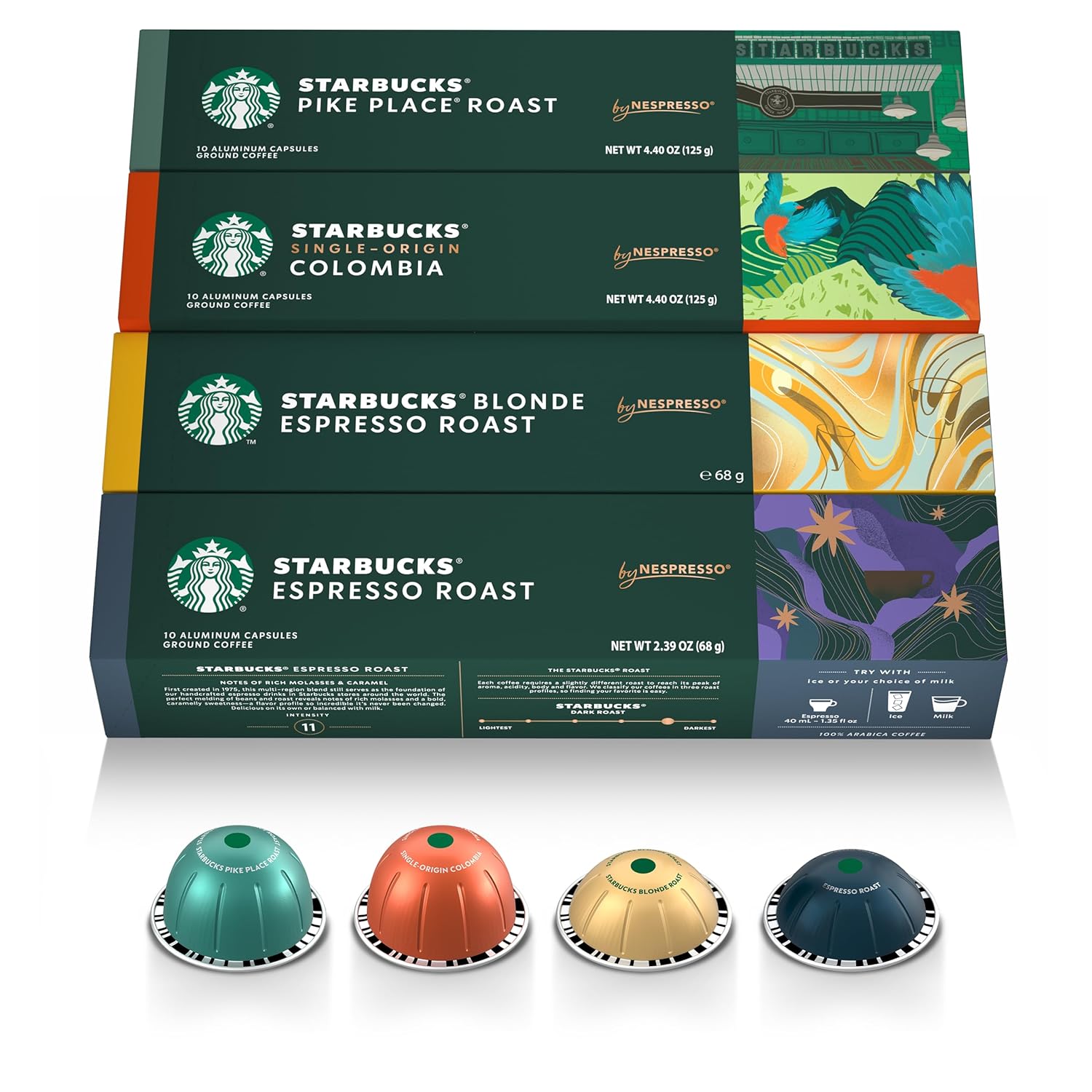 Starbucks by Nespresso Vertuo, Favorite Variety Pack Coffee & Espresso