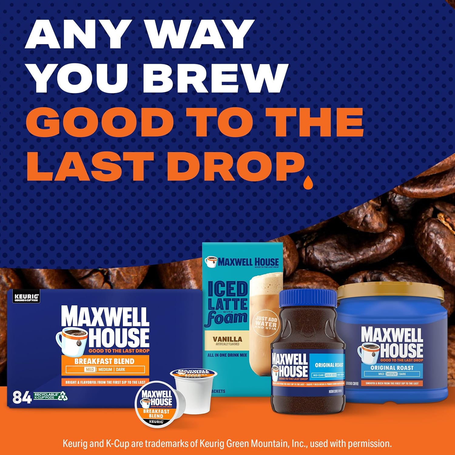 Maxwell House Breakfast Blend Mild Roast K-Cup Coffee Pods, 84 ct Box - Image 9